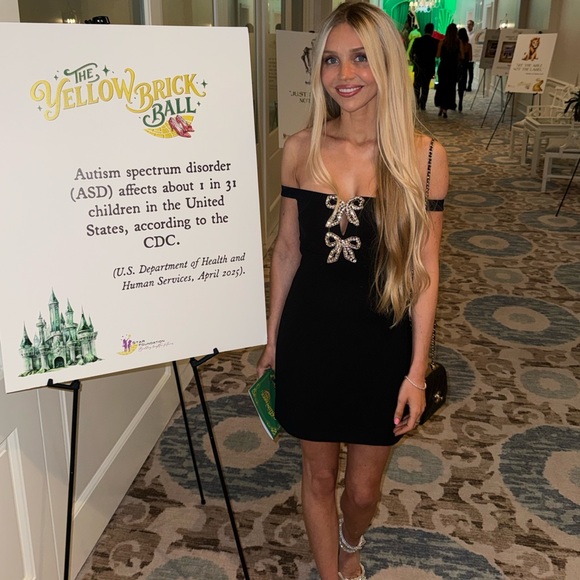 Self-Portrait Dresses & Skirts - Self portrait black silver sparkle bow dress mini dress